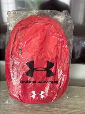 Under Armour Red Men’s Backpack with Bold Logos